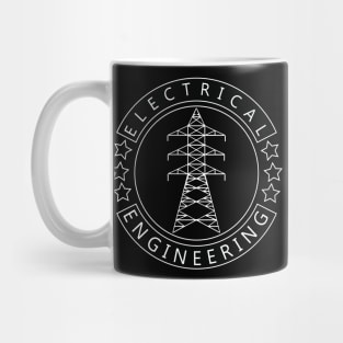 Electrical engineering text, logo, and image Mug